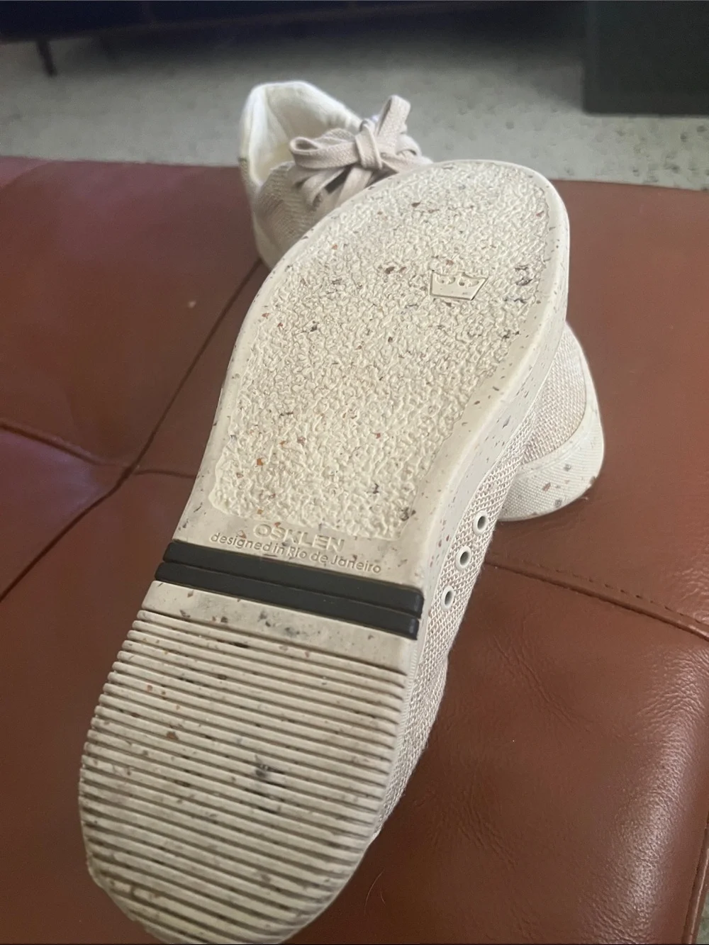 Osklen Casual Low-Top  Sneakers in Light Beige with cream accent